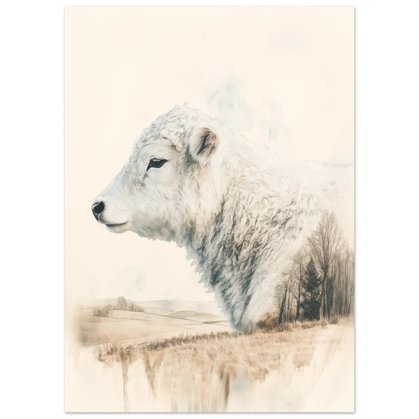 Galloway in Doppelbelichtung 50x70 cm - Pixara