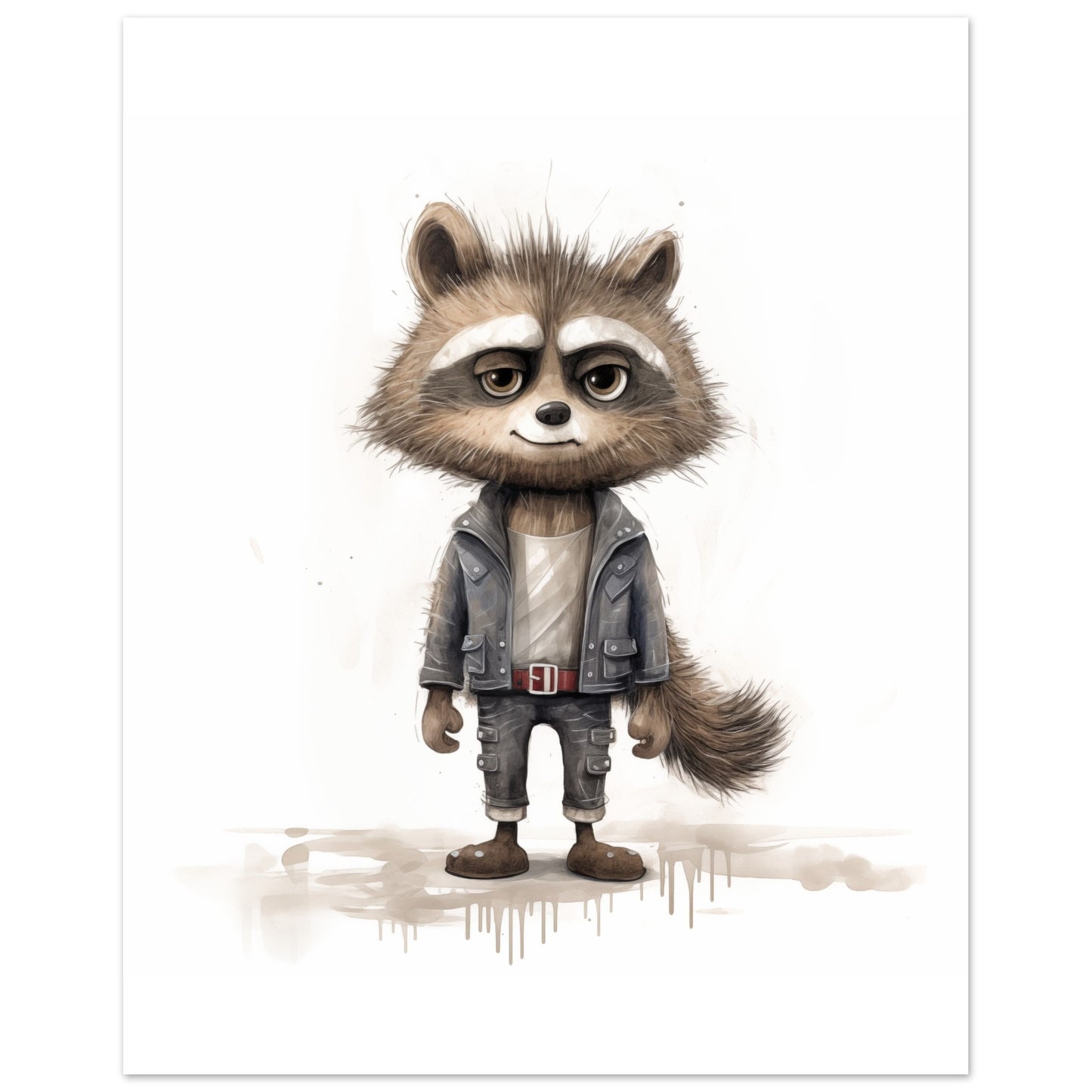 Waschbär "Rocko" Poster 40x50 cm - Pixara