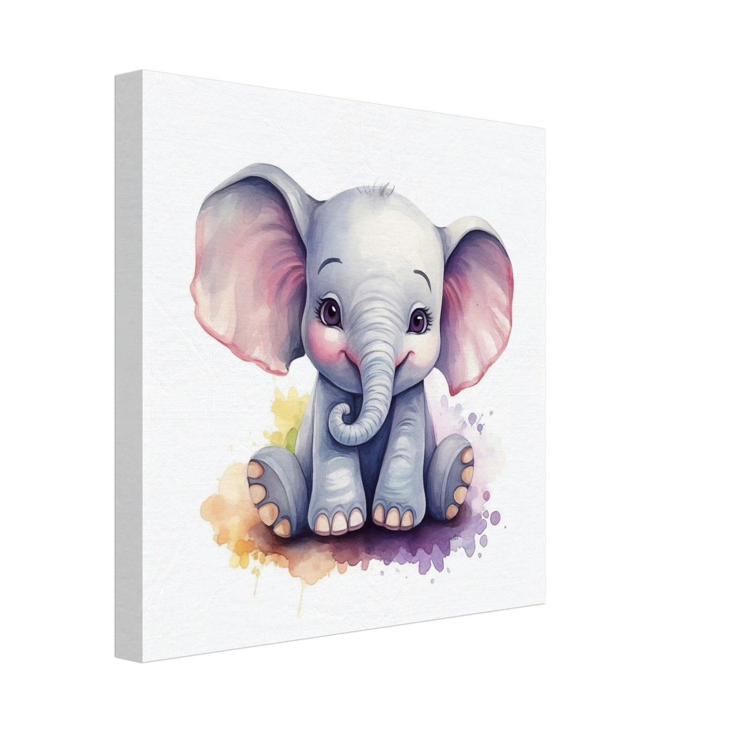 Elefant "Ellie" Leinwand 30x30 cm - Pixara
