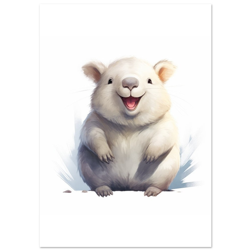 Wombat "Willi" Poster A4 21x29.7 cm - Pixara