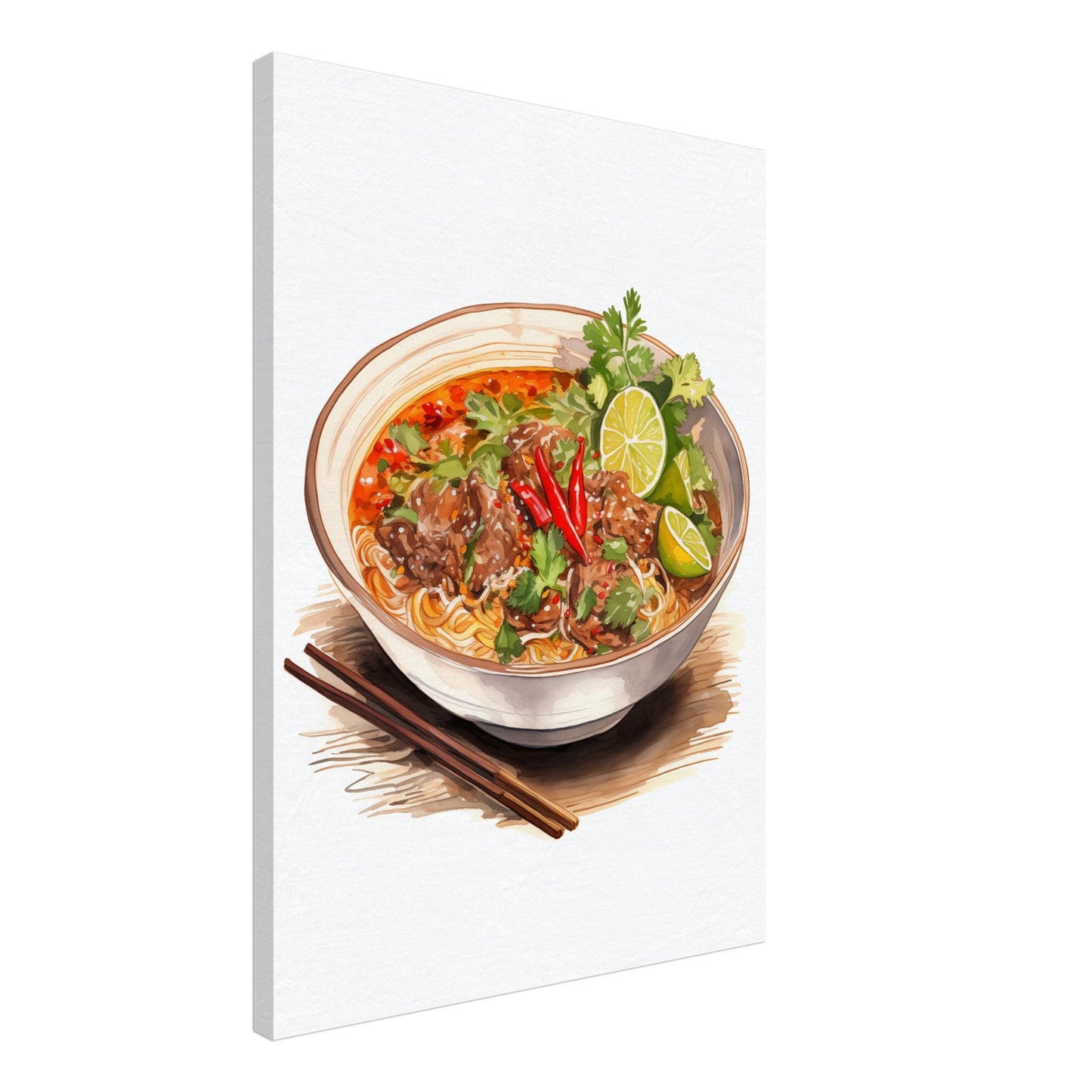 Thailändische Nudelsuppe Leinwand 50x70 cm - Pixara