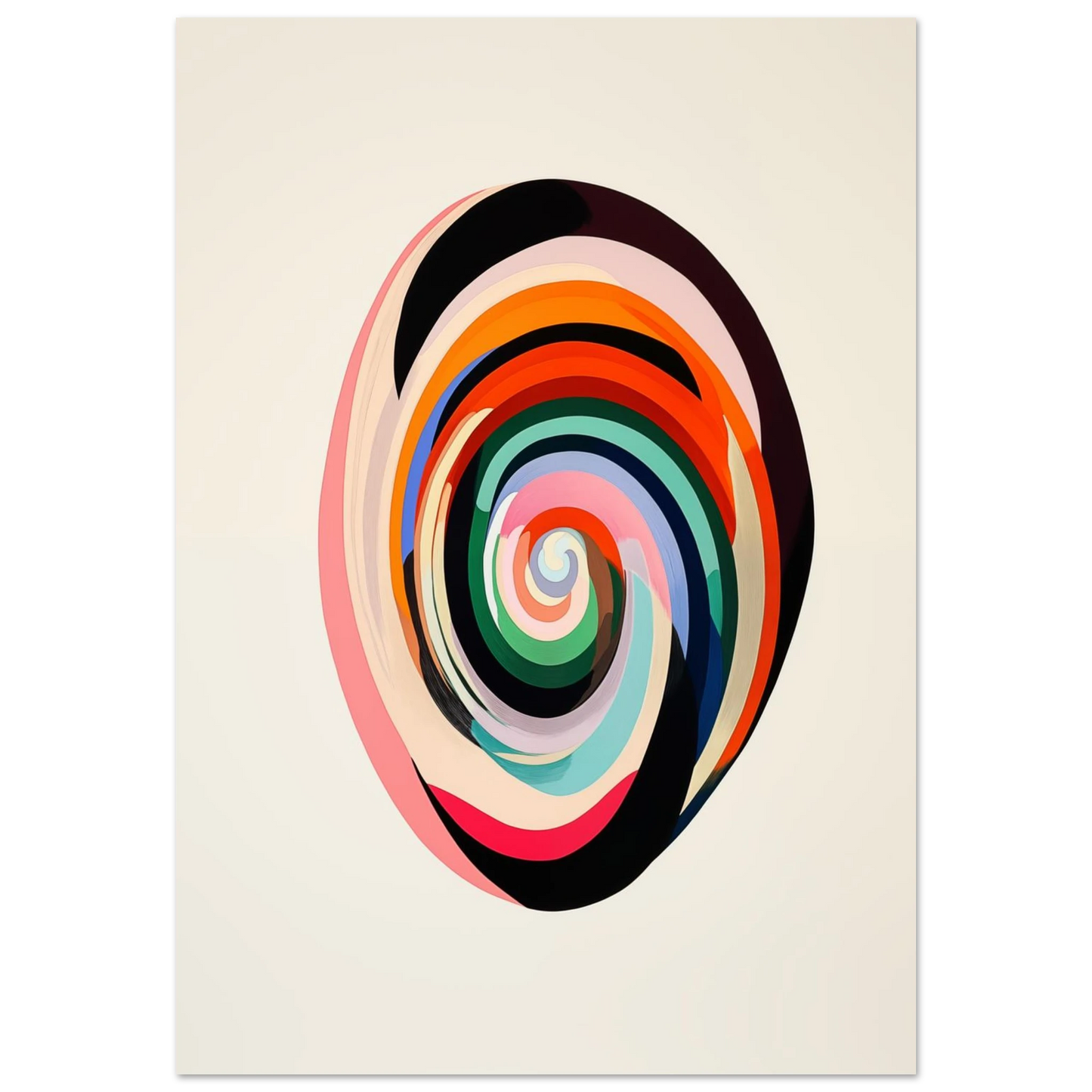 Farbenfrohe Spirale Poster 70x100 cm - Pixara