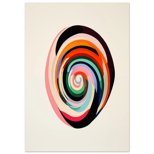 Farbenfrohe Spirale Poster 70x100 cm - Pixara