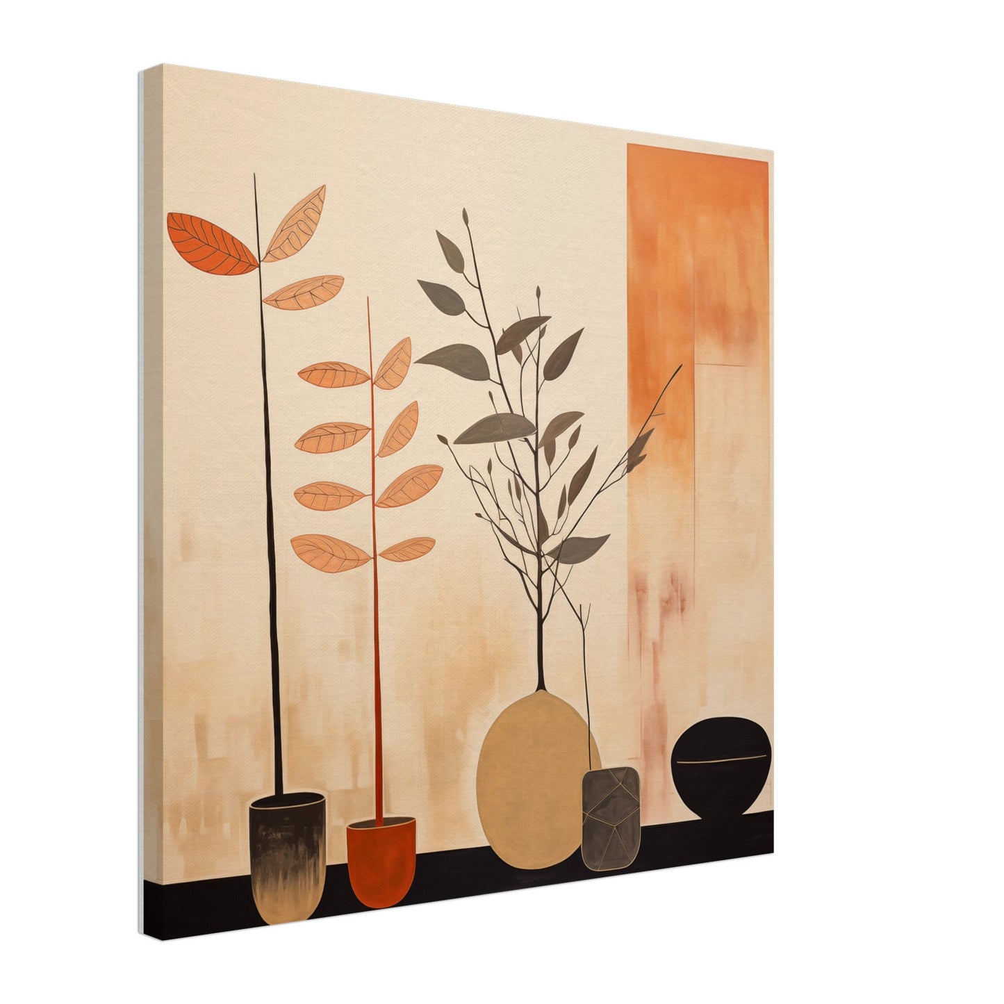 Pflanzen in Ambers Atelier Leinwand 50x50 cm - Pixara