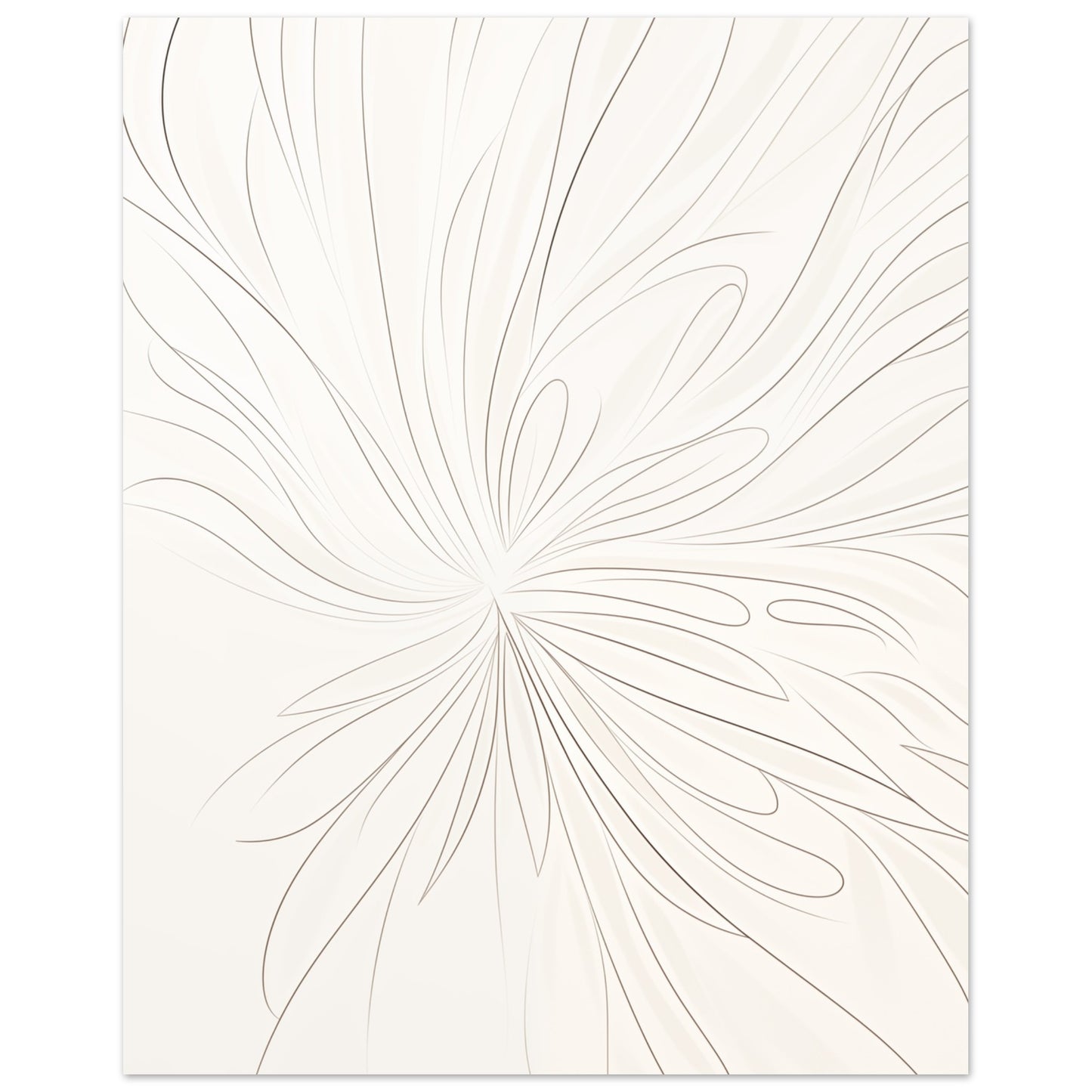 Feathery Lines Poster 20x25 cm - Pixara