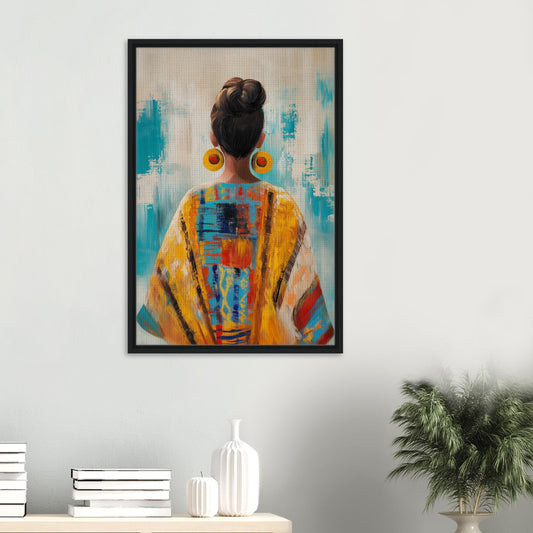 Farbige Anmut | Gerahmte Leinwand - Pixara