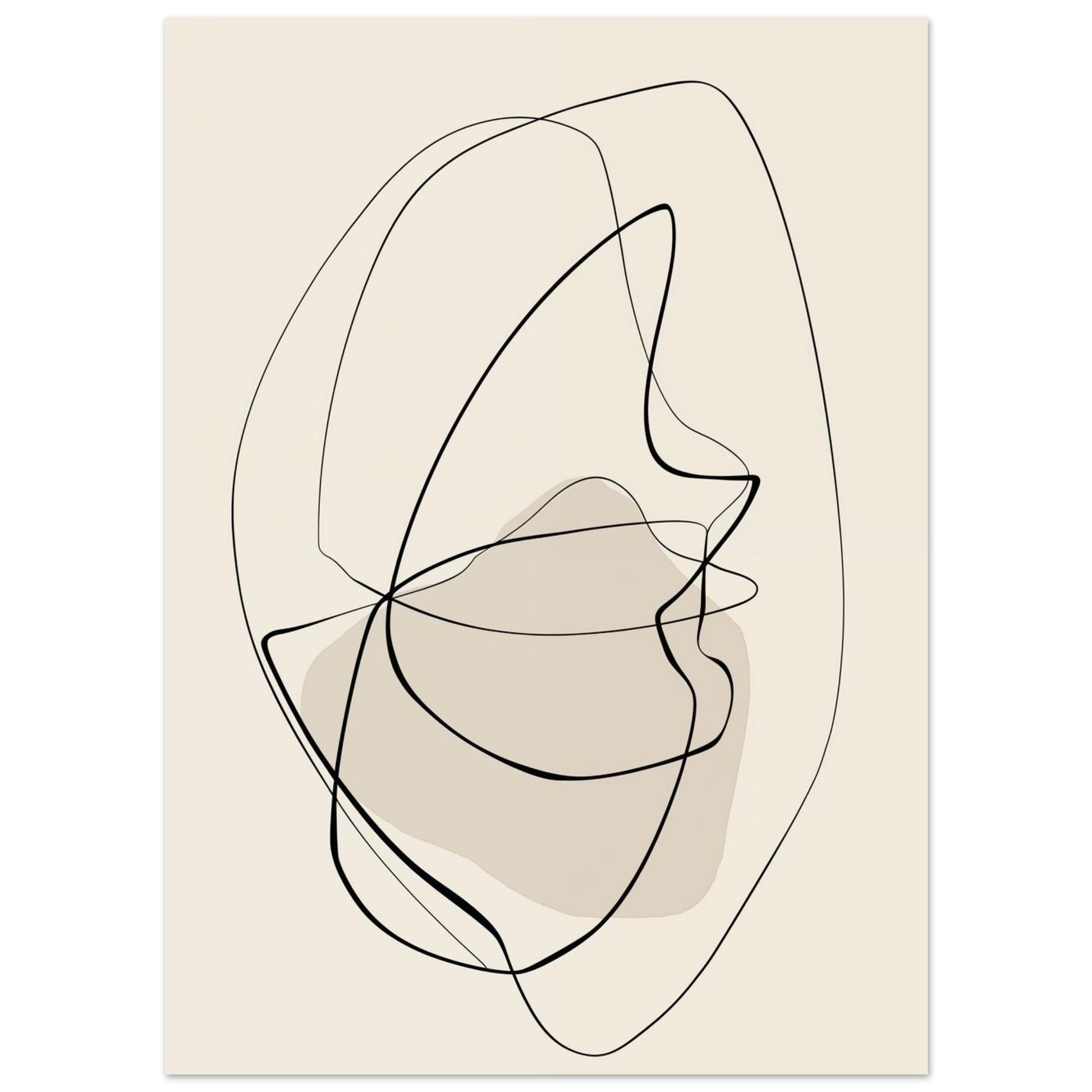 Tanz der Linien – Abstrakte Leichtigkeit 13x18 cm - Pixara