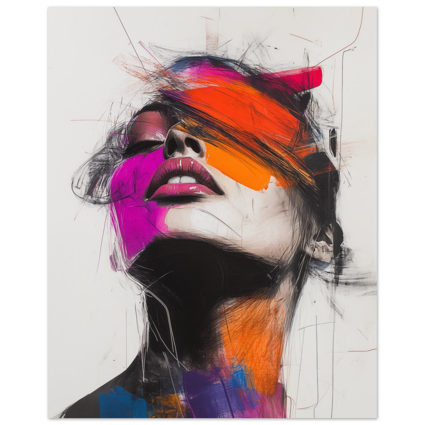 Abstrakte Farbexplosion Poster 40x50 cm - Pixara