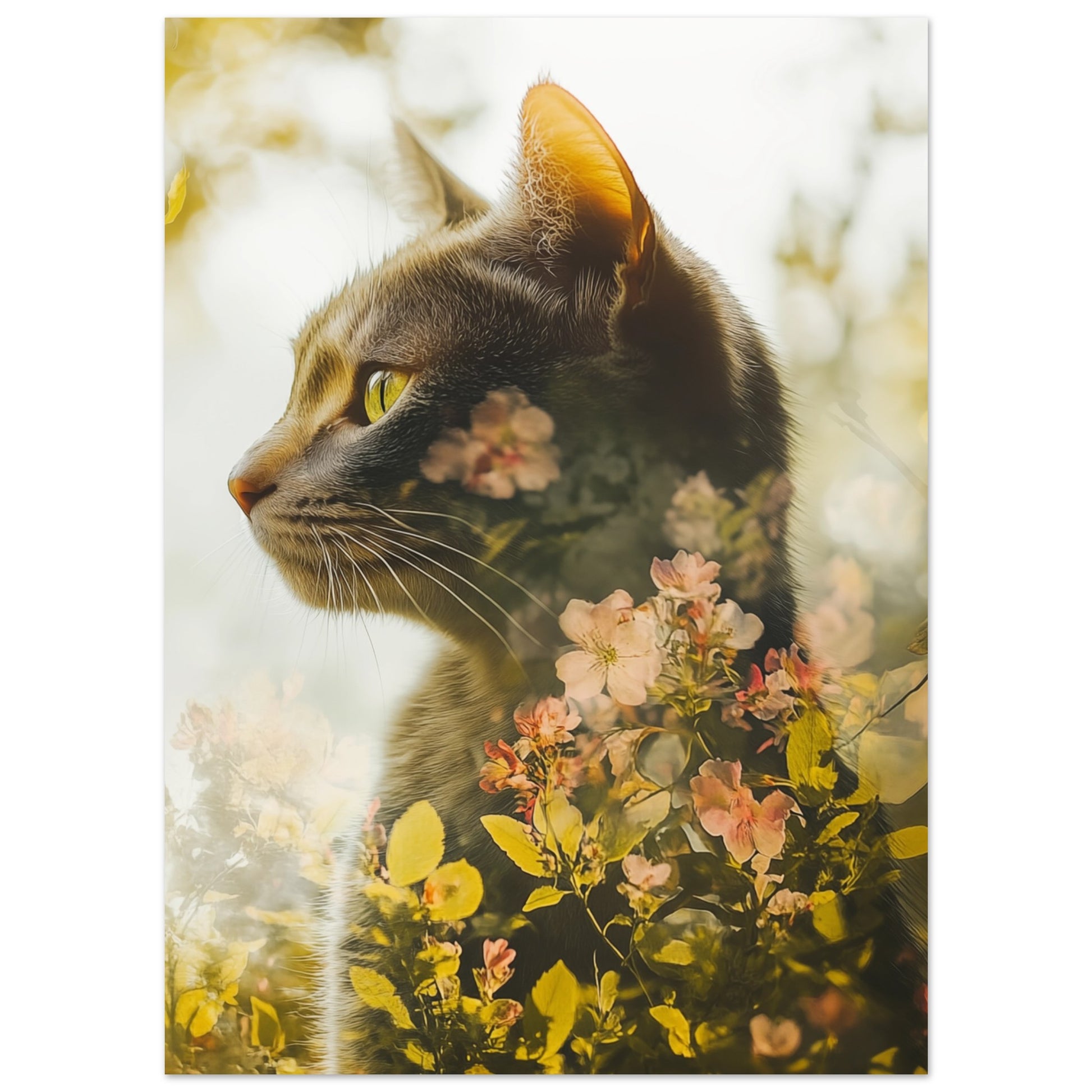 Katze in poetischer Doppelbelichtung 13x18 cm - Pixara