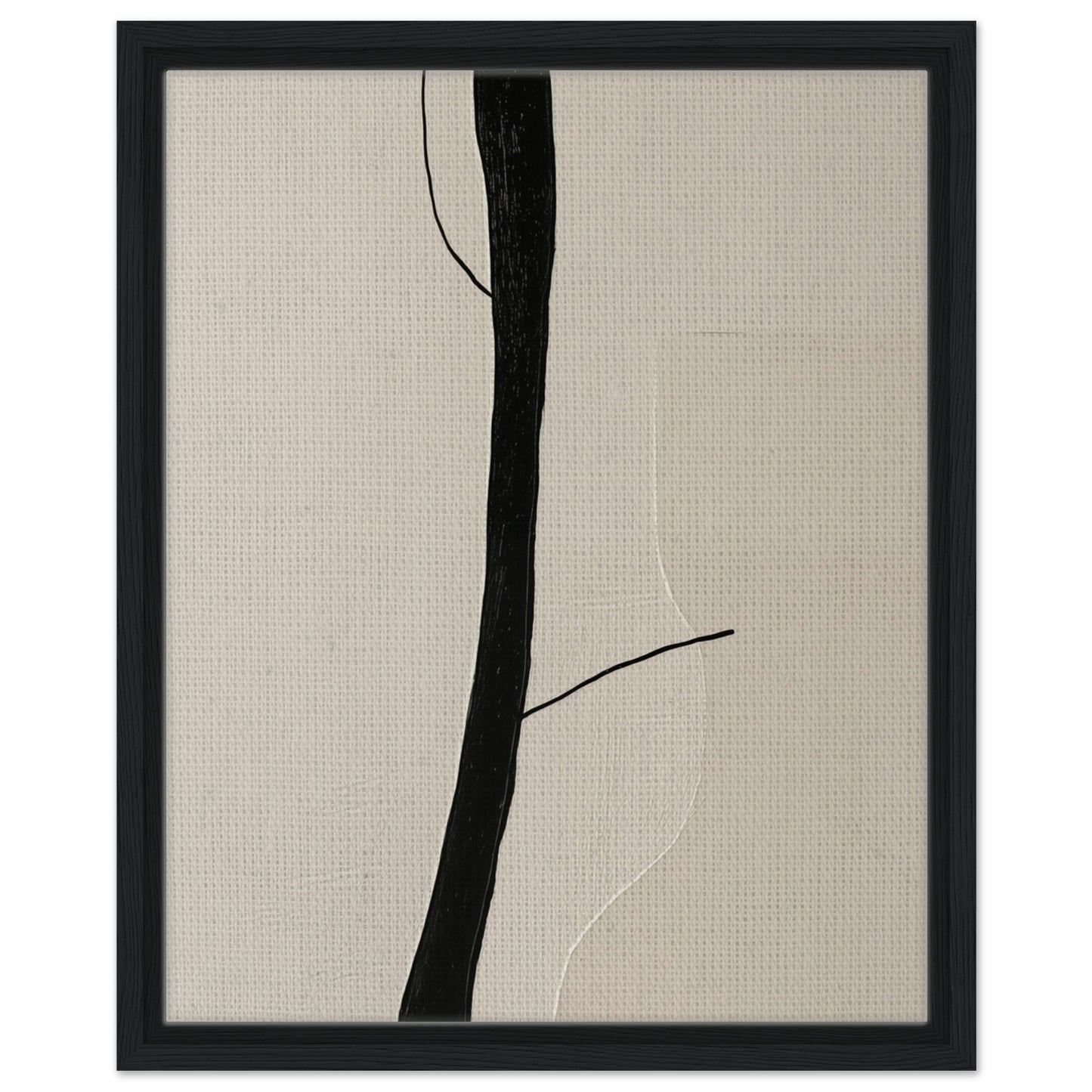Zarte Linien der Natur | Gerahmte Leinwand 40x50 cm Schwarzer Rahmen - Pixara