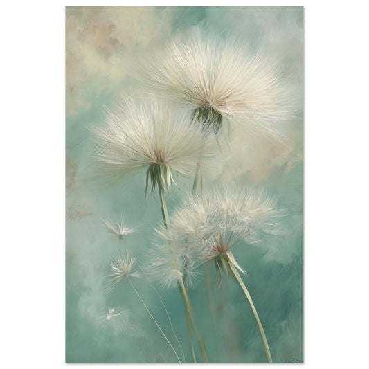 Federleicht – Traumhafte Pusteblumen in Pastell 60x90 cm - Pixara