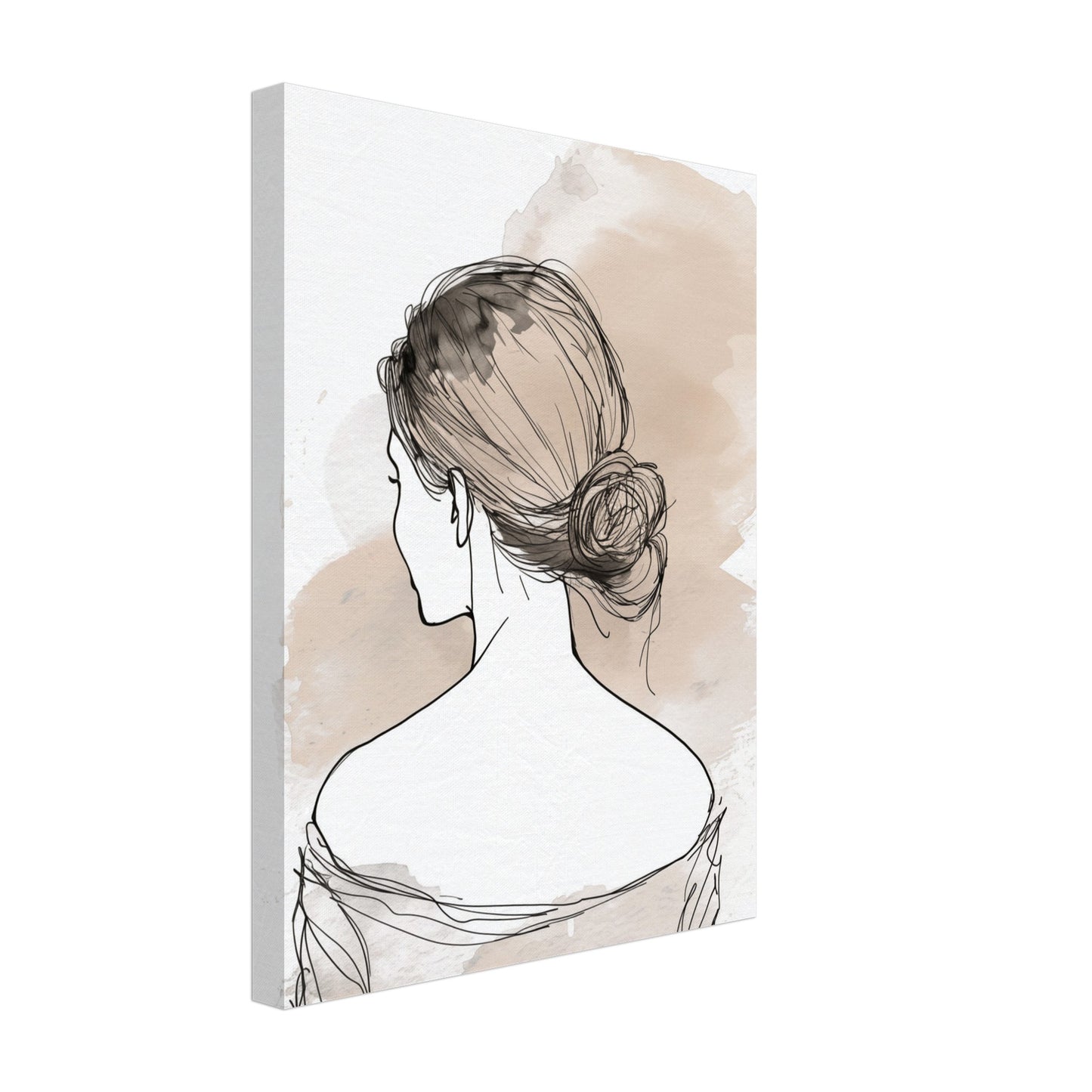 Elegantes Profil Leinwand 30x40 cm - Pixara