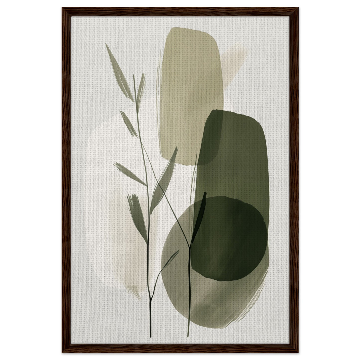 Harmonie des Wachstums | Gerahmte Leinwand 60x90 cm 24x36″ Rahmen aus dunklem Holz - Pixara