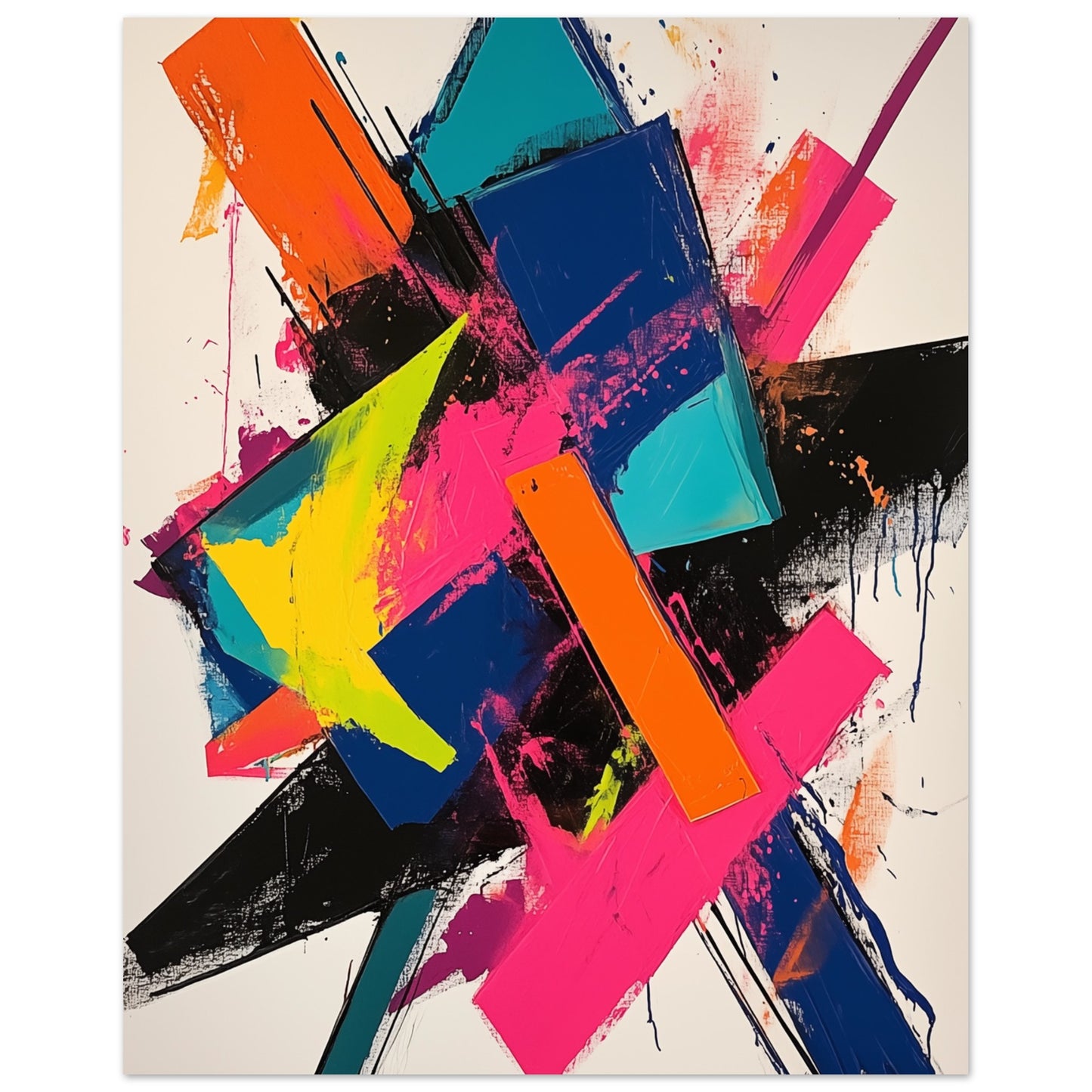 Abstrakte Explosion der Farben Poster 20x25 cm - Pixara