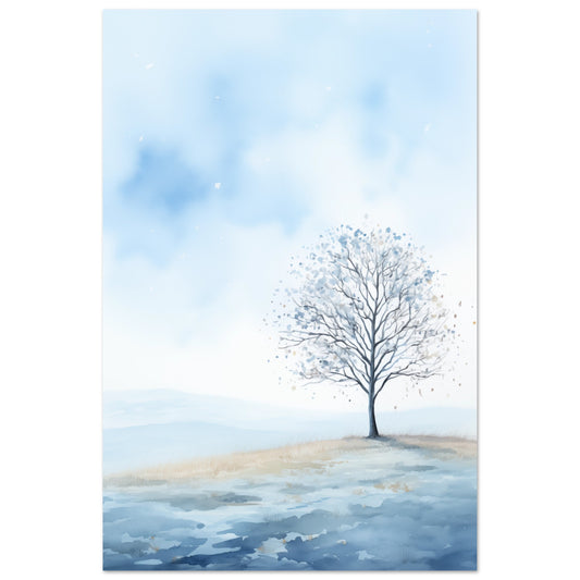 Winterbaum in Aquarell 60x90 cm - Pixara