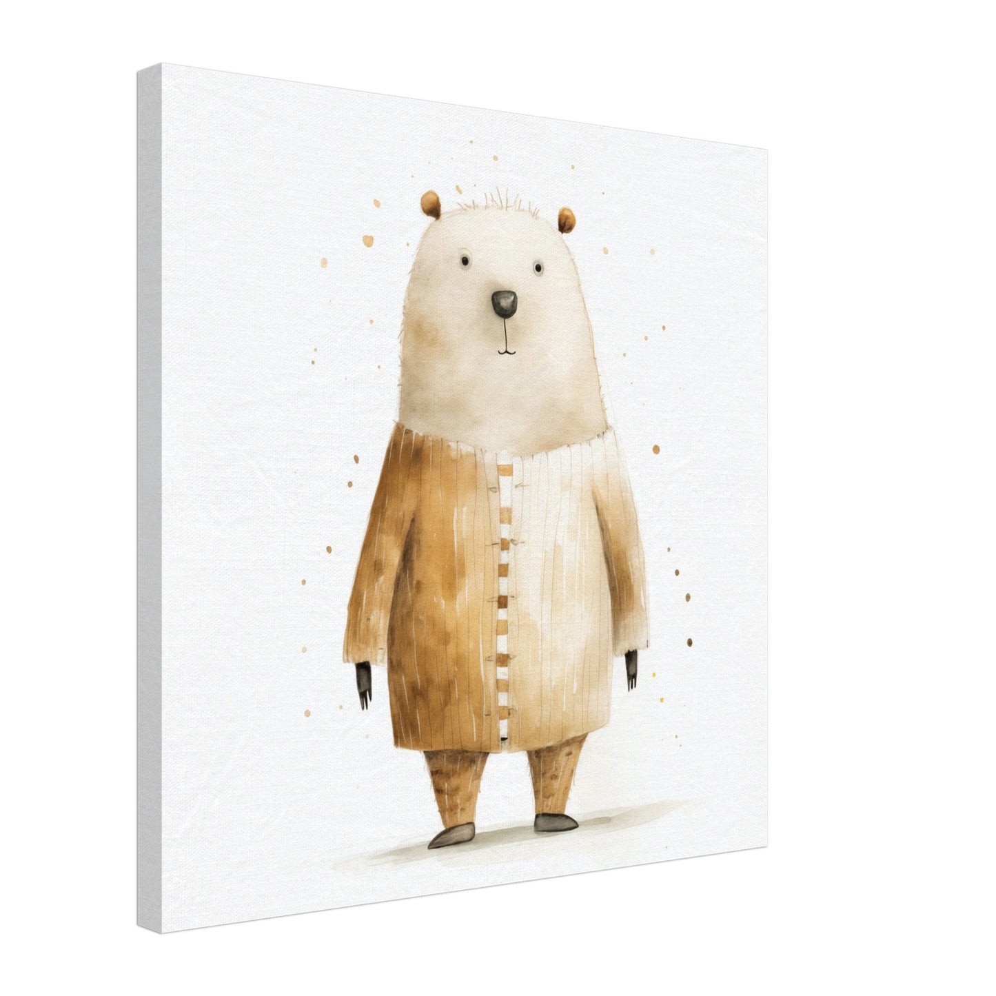 Bär "Bruno" Leinwand 50x50 cm - Pixara