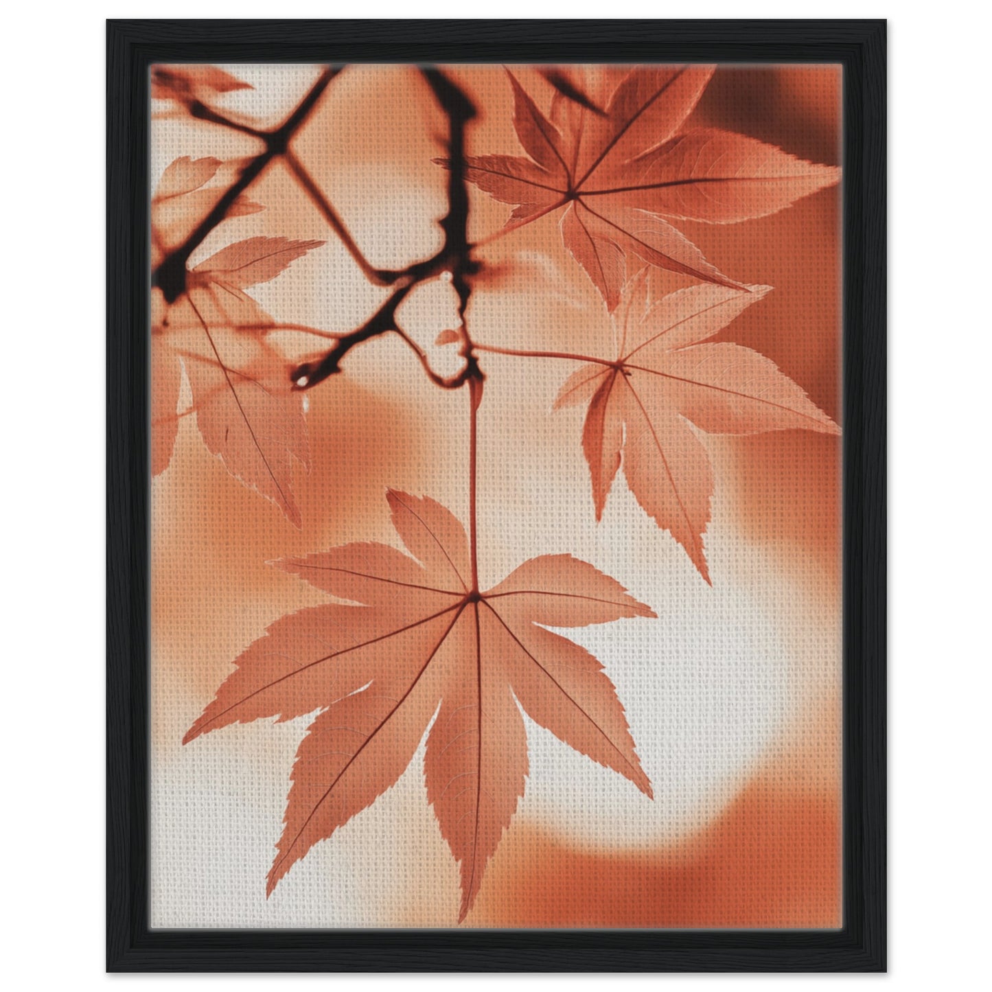 Herbstlicher Ahorntraum | Gerahmte Leinwand Schwarzer Rahmen 40x50 cm - Pixara