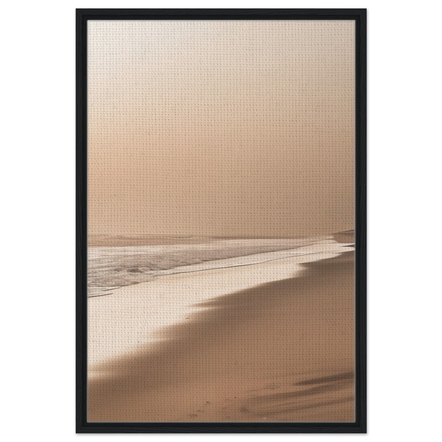 Tranquil Waves | Gerahmte Leinwand Schwarzer Rahmen 60x90 cm - Pixara