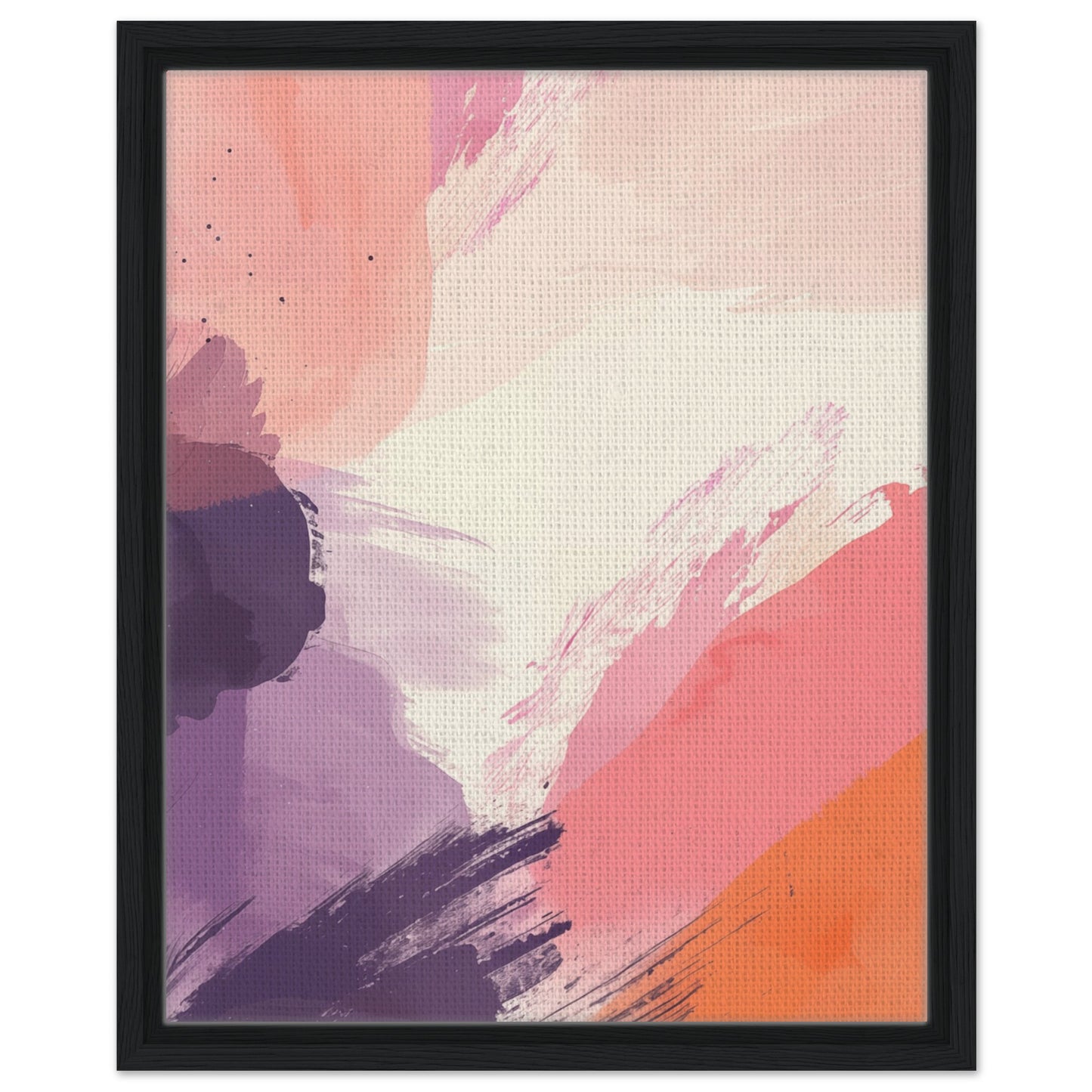Pastell Morgen | Gerahmte Leinwand Schwarzer Rahmen 40x50 cm - Pixara