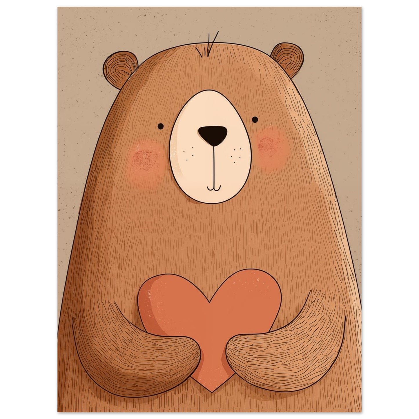 Herzbär 30x40 cm - Pixara