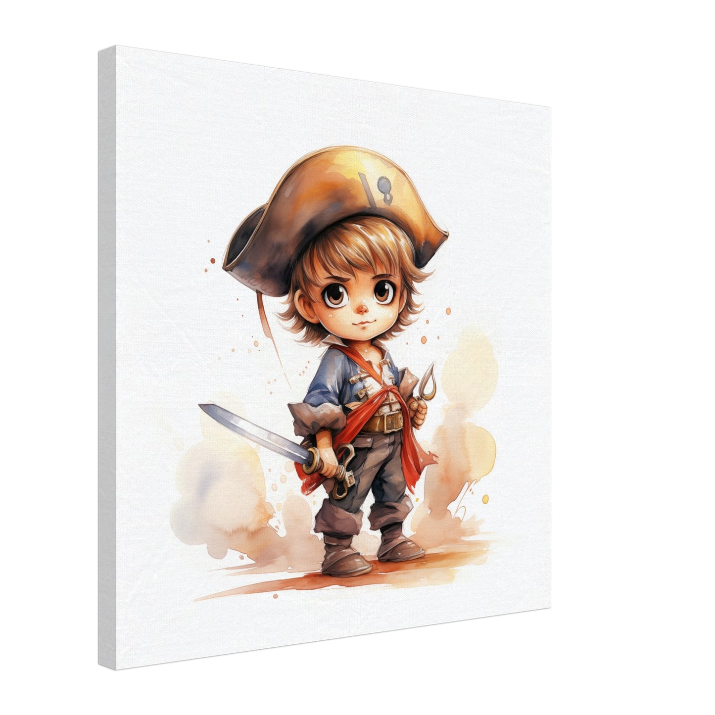 Pirat "Pete" Leinwand 50x50 cm - Pixara