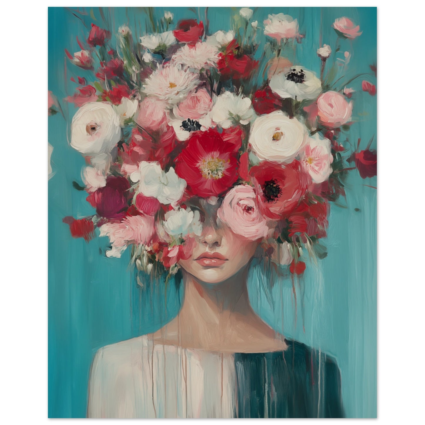 Florale Fantasie Poster 40x50 cm - Pixara