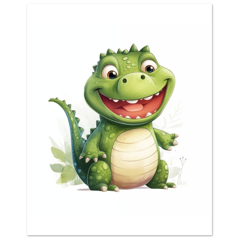 Krokodil "Kasper" Poster 20x25 cm - Pixara