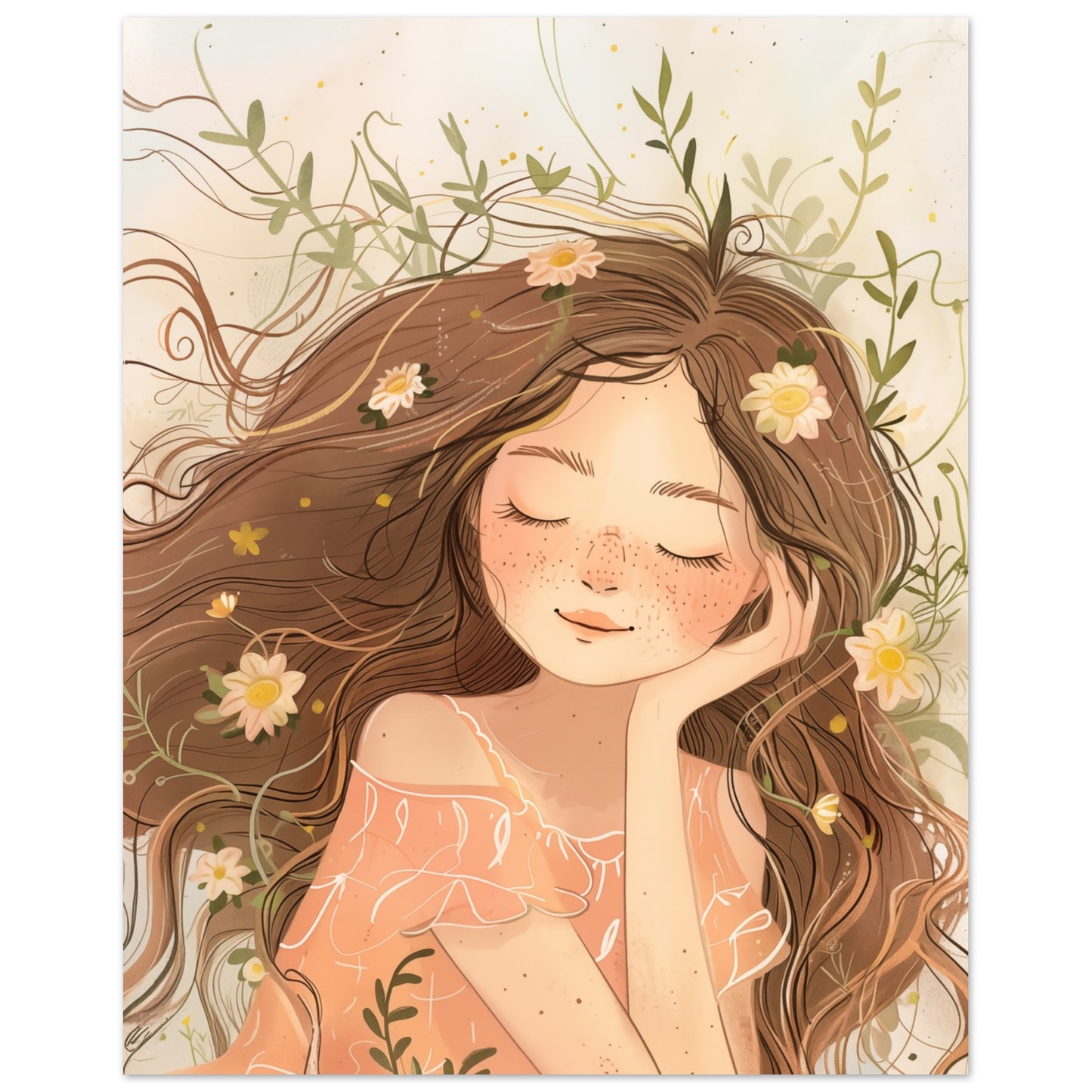 Flora, die Träumerin 20x25 cm - Pixara