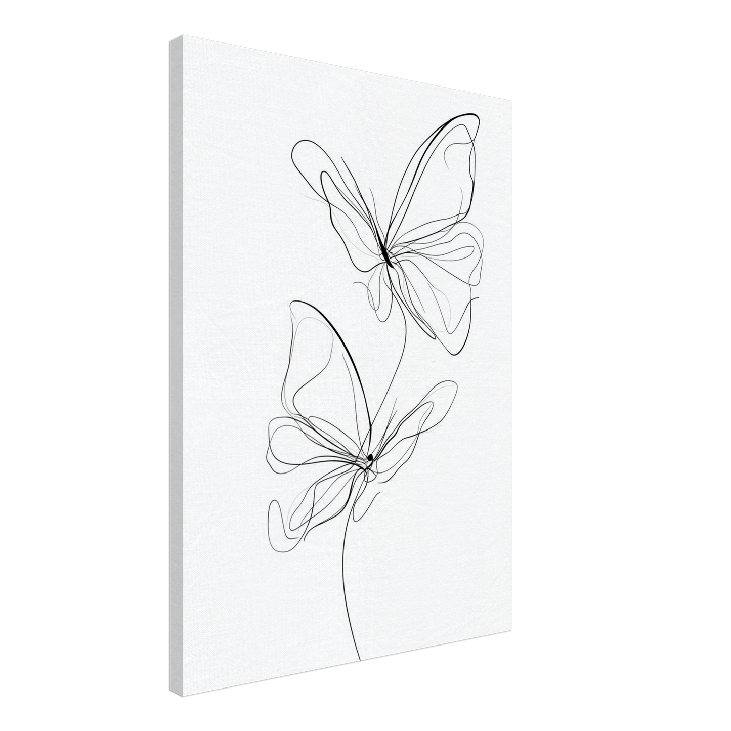 Federleicht – Schmetterlinge in Linie Leinwand 50x70 cm - Pixara