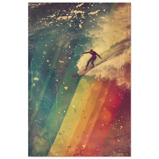 Regenbogensurfer Poster 60x90 cm - Pixara