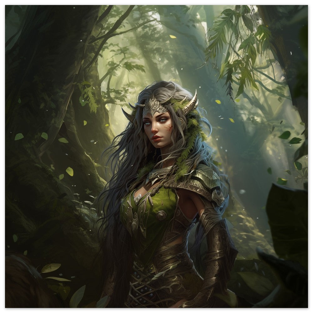 Die Hüterin des Grünwaldes "Aeliana" 50x50 cm - Pixara