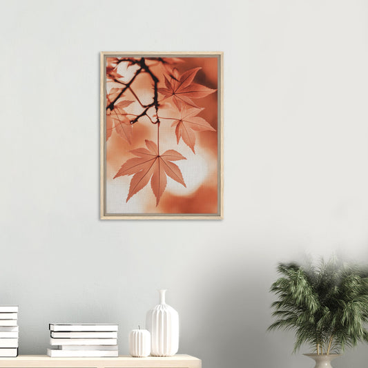 Herbstlicher Ahorntraum | Gerahmte Leinwand - Pixara