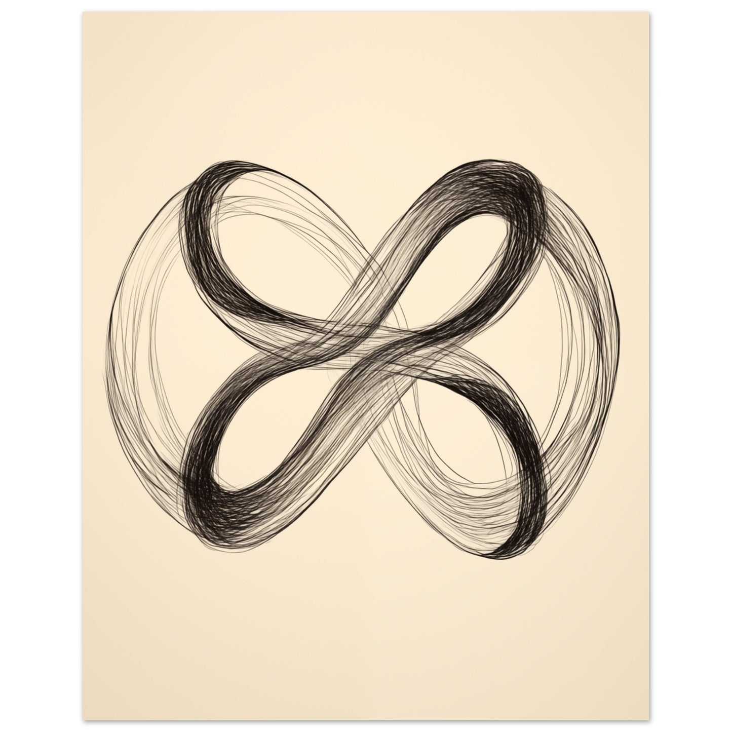Unendlichkeit – Minimalistische Linienkunst 20x25 cm - Pixara