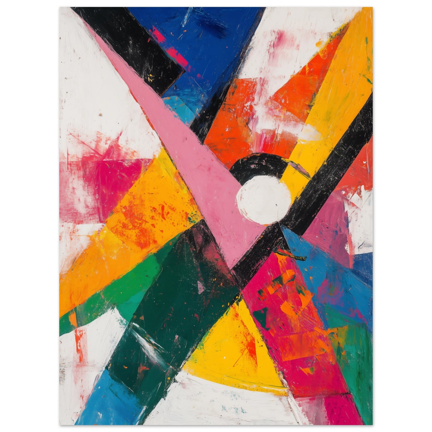 Abstraktes Farbspiel der Energie Poster 30x40 cm - Pixara