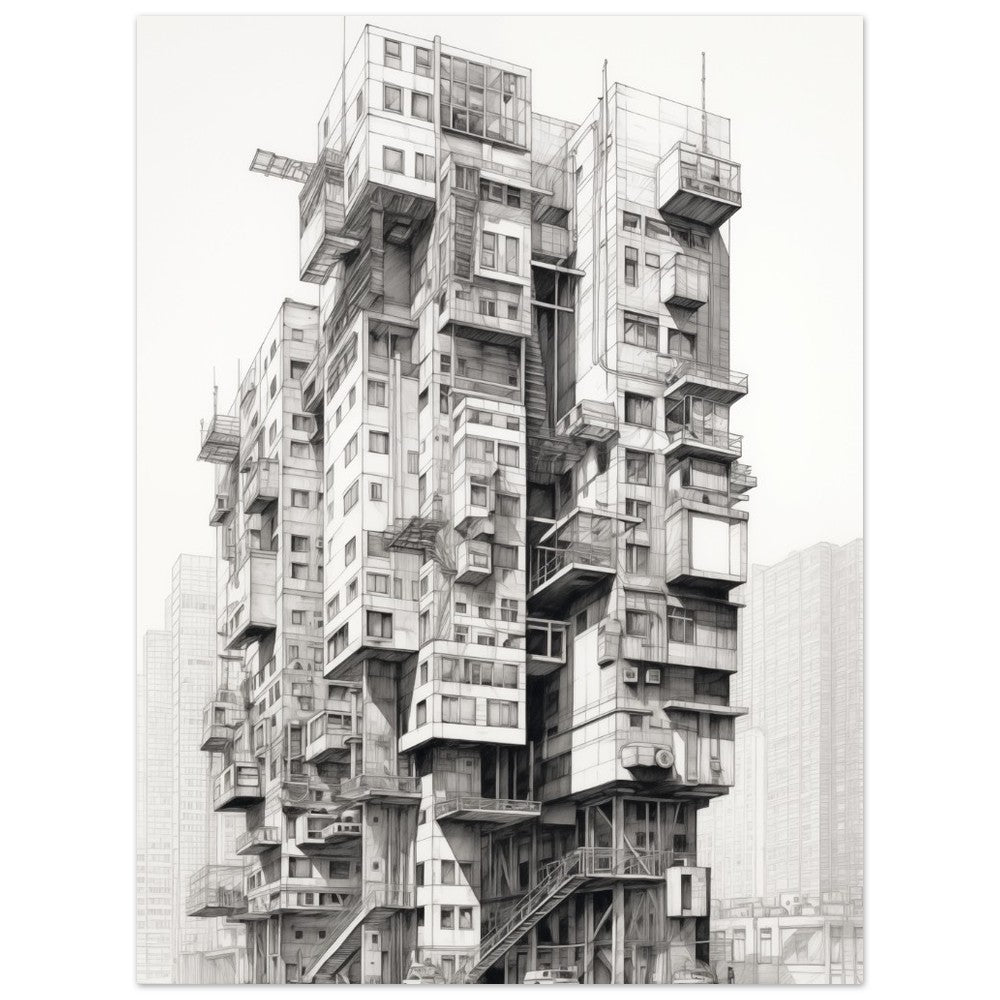 Urban Labyrinth Poster 30x40 cm - Pixara