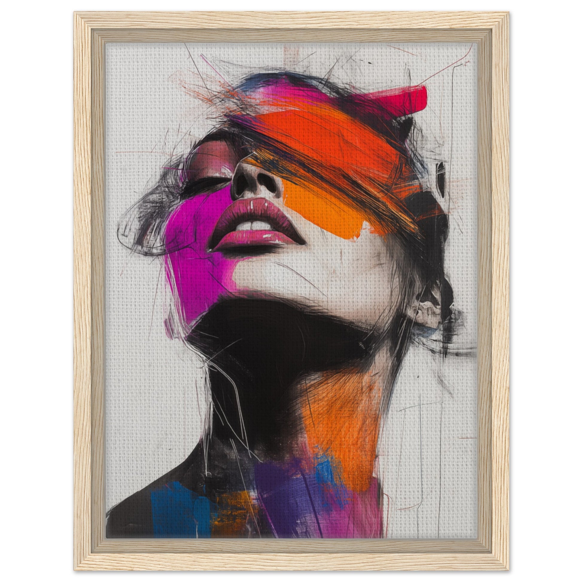 Abstrakte Farbexplosion | Gerahmte Leinwand Holzrahmen 30x40 cm - Pixara