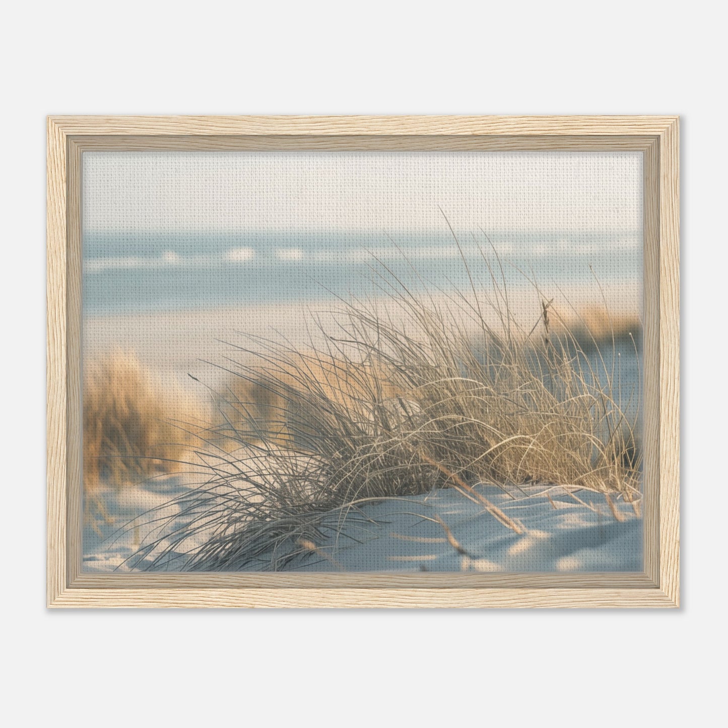 Sand und Schilf | Gerahmte Leinwand - Pixara
