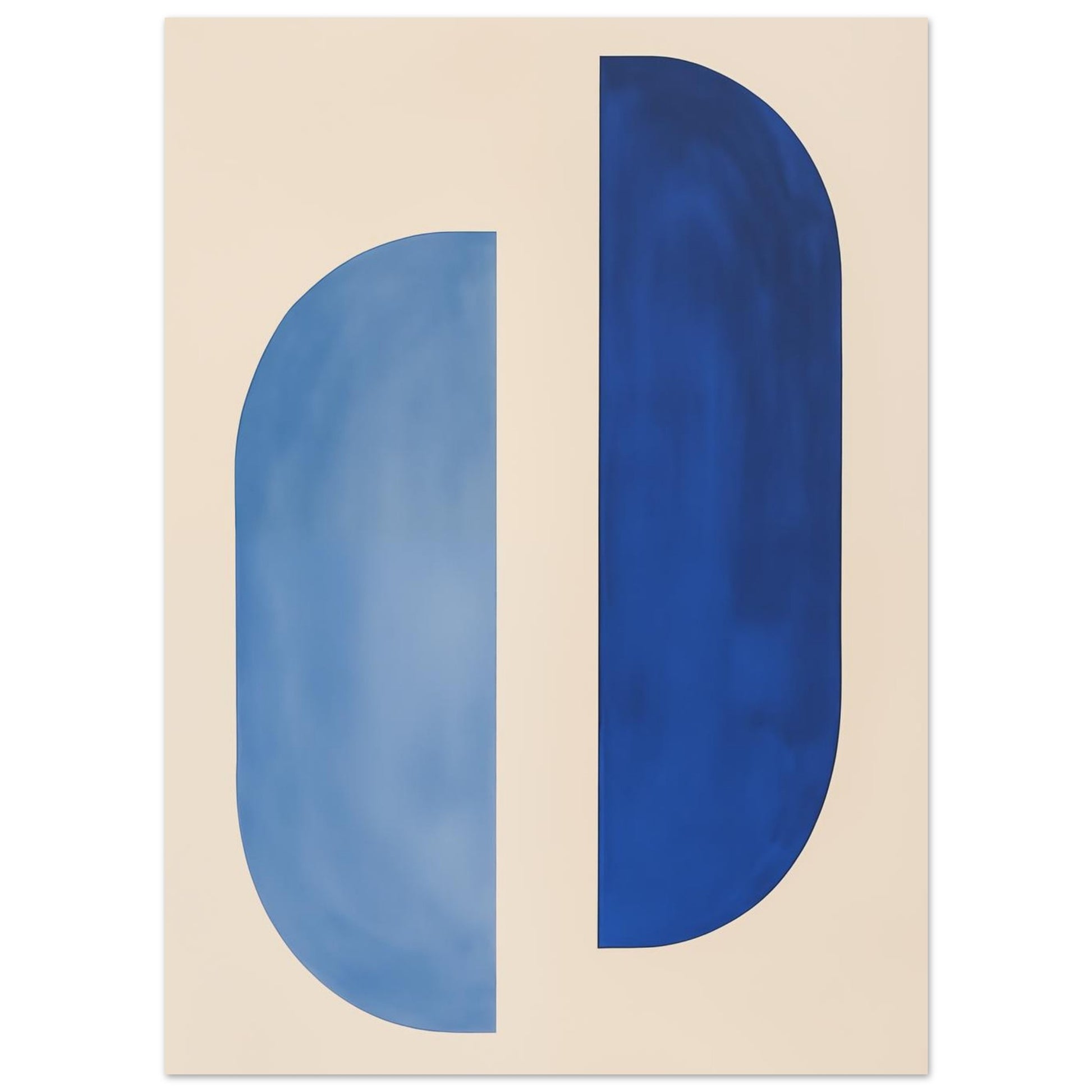 Blaue harmonische Halbformen 13x18 cm - Pixara