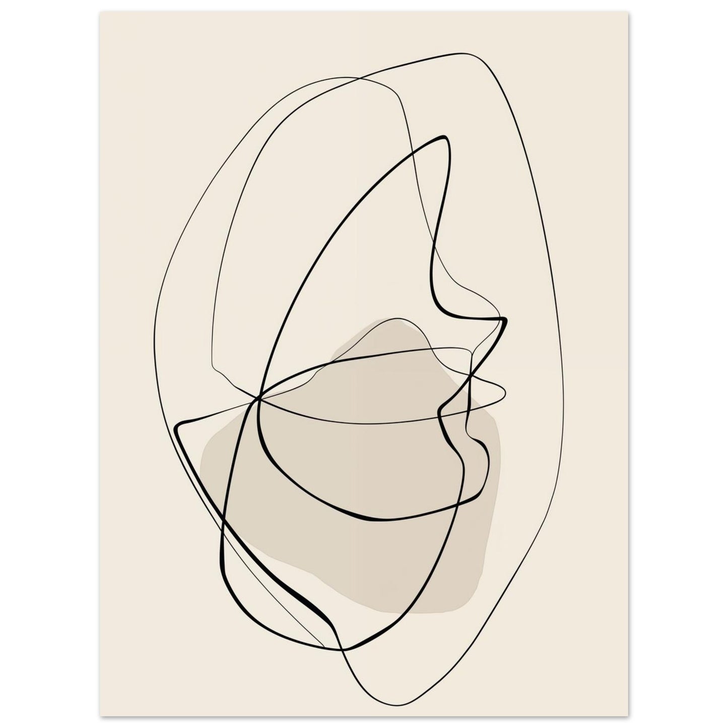 Tanz der Linien – Abstrakte Leichtigkeit 30x40 cm - Pixara