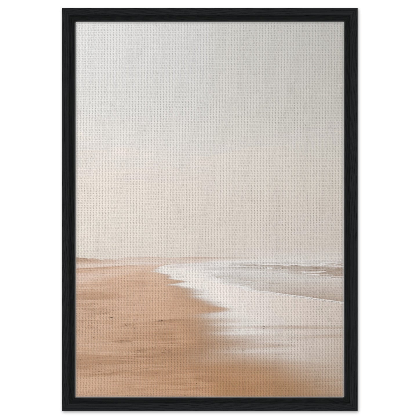 Serenity by the Sea | Gerahmte Leinwand Schwarzer Rahmen 50x70 cm - Pixara
