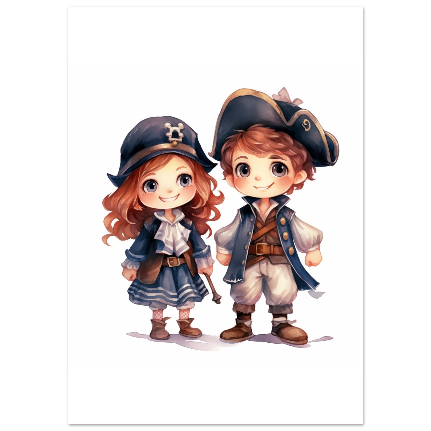 Kapitänin Clara und Erster Maat Max Poster A4 21x29.7 cm - Pixara