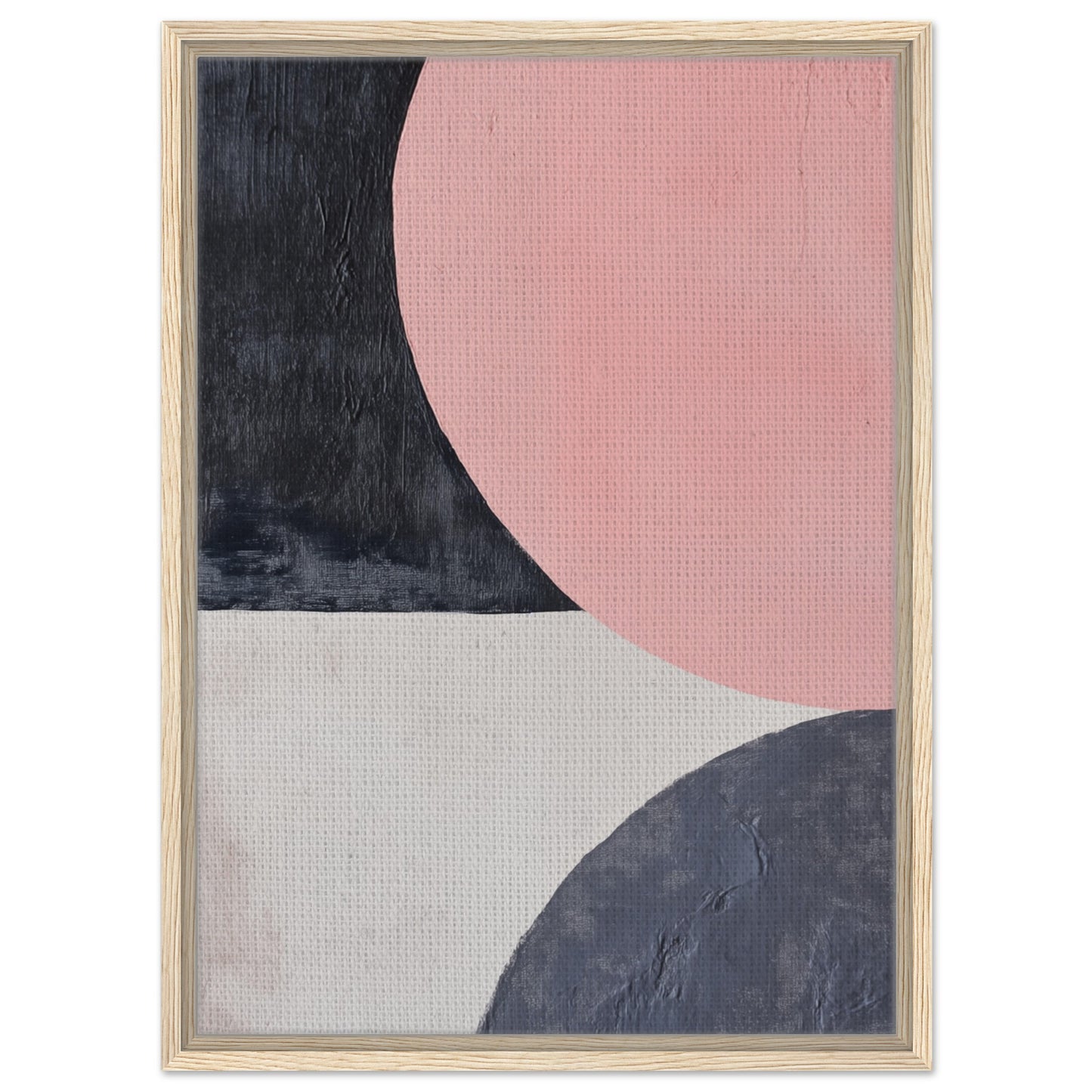 Zirkulare Begegnung | Gerahmte Leinwand Holzrahmen 50x70 cm - Pixara