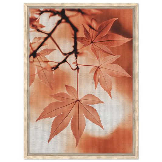 Herbstlicher Ahorntraum | Gerahmte Leinwand Holzrahmen 50x70 cm - Pixara