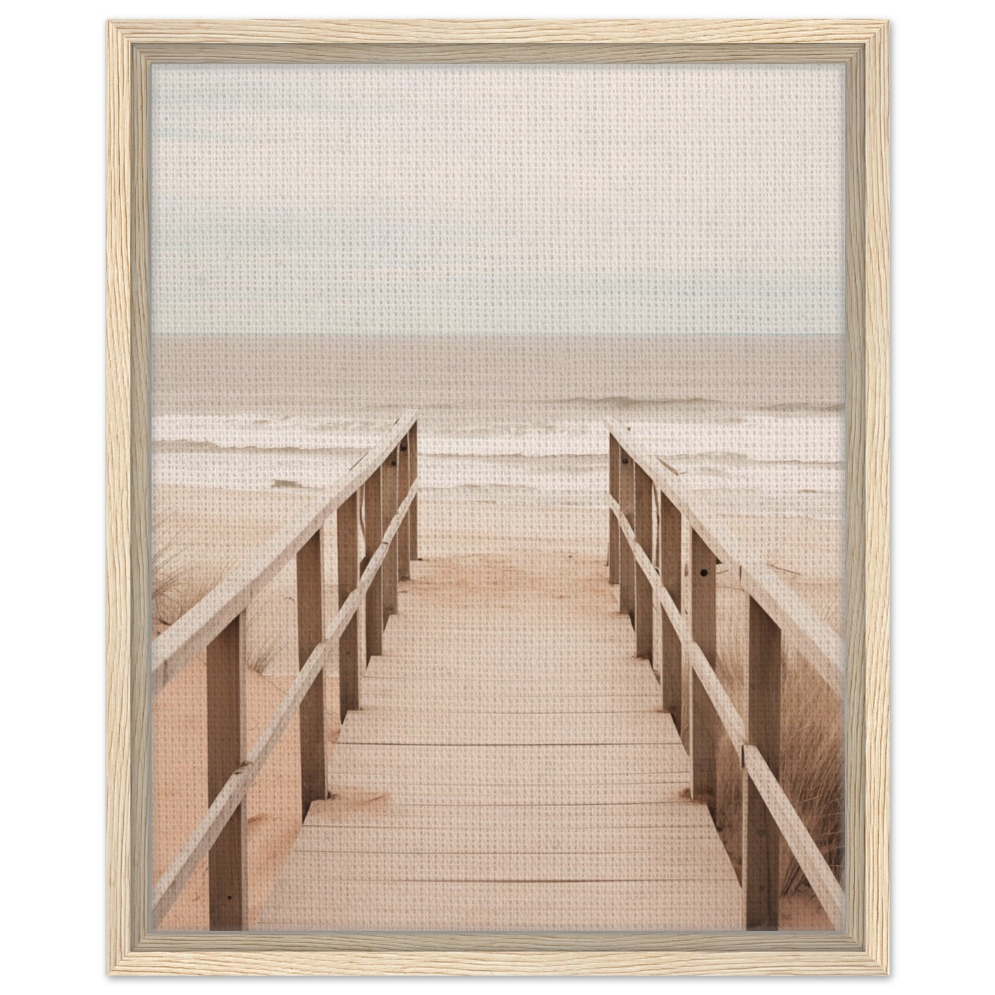 Weg zum Horizont - Gerahmte Leinwand Holzrahmen 40x50 cm - Pixara