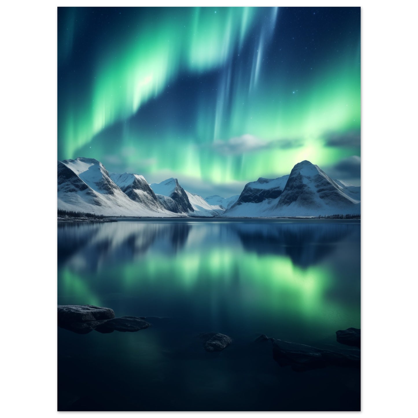 Polarlichter Poster 30x40 cm - Pixara