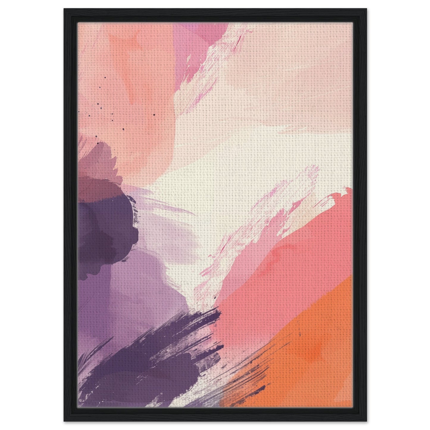 Pastell Morgen | Gerahmte Leinwand Schwarzer Rahmen 50x70 cm - Pixara