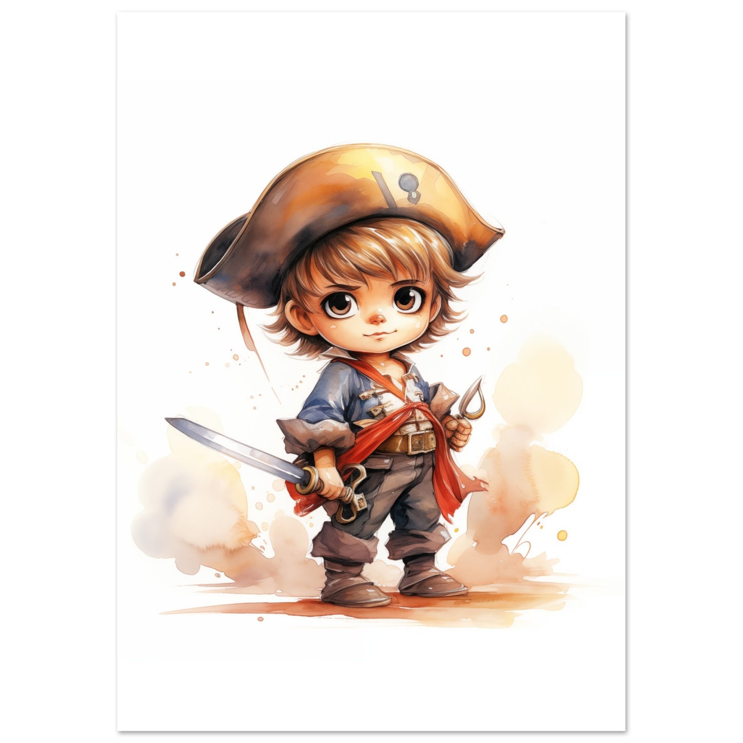 Pirat "Pete" Poster A4 21x29.7 cm - Pixara