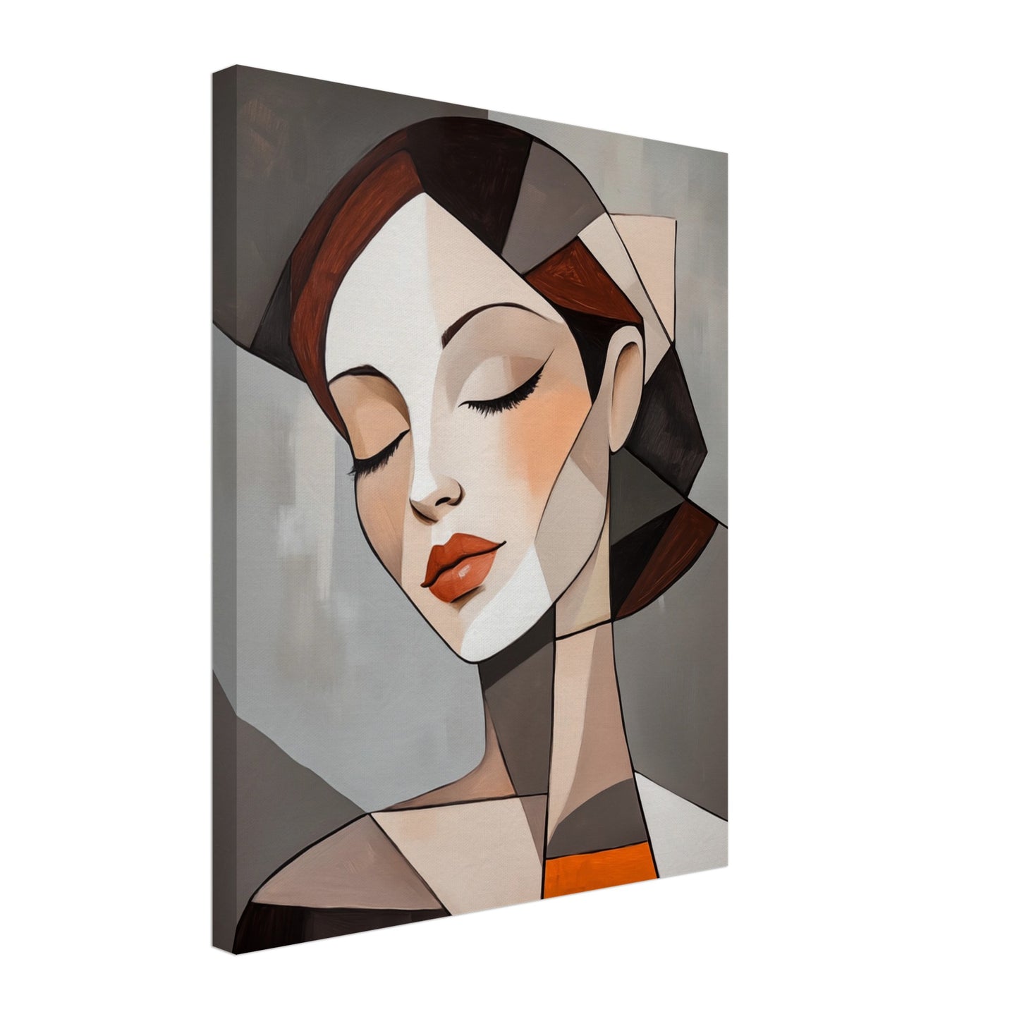 Geometrisches Porträt einer Frau Leinwand 40x50 cm - Pixara