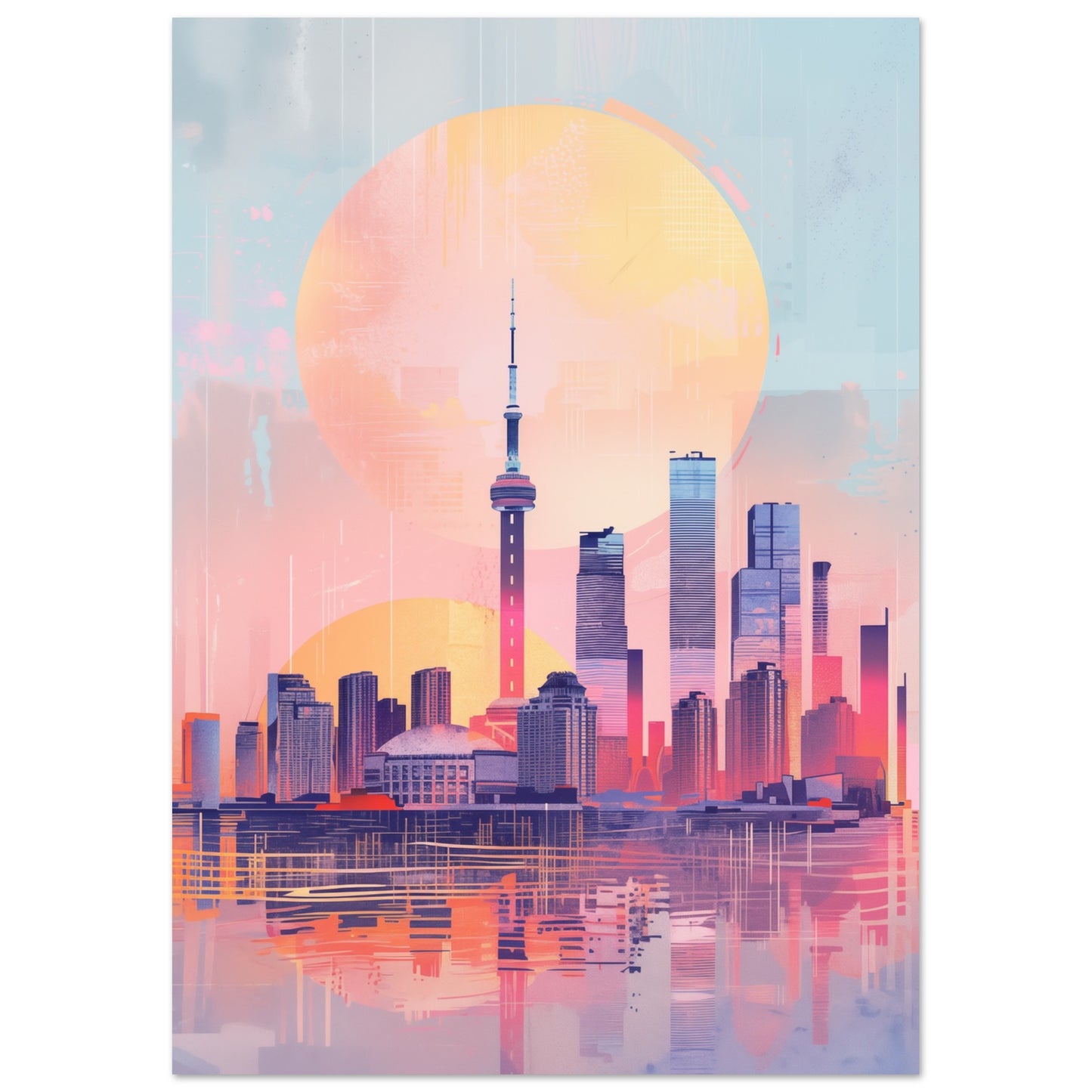 Urbane Dämmerung Poster A4 21x29.7 cm - Pixara
