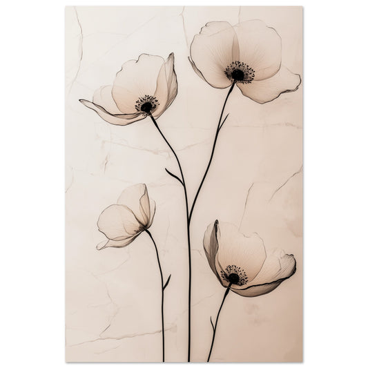 Zarte Mohnblüten 60x90 cm - Pixara